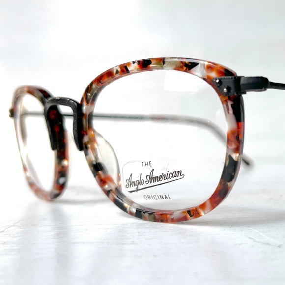 Anglo American Optical Mosaic Confetti Red Orange Multi Marble Acetate 'Rialto' - Picture 3 of 16